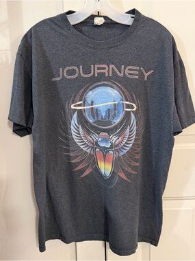 Fruit of the Loom Journey Graphic Tee - Charcoal with Multicolor Print